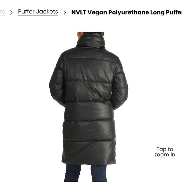 NVLT Vegan leather puffer jacket - Picture 4 of 5